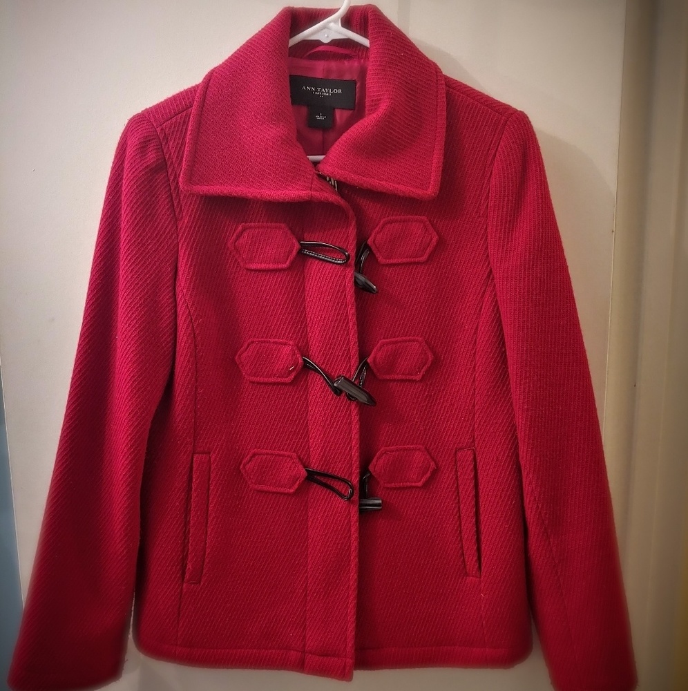 Red Ann Taylor coat